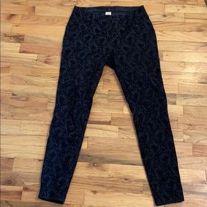 Velvet damask leggings